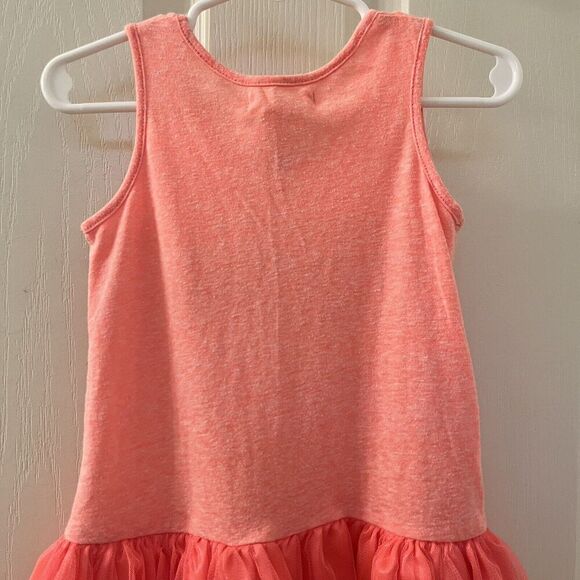 Everbloom Studio Aloha Tutu Tulle Dress Neon Coral Girls Size 4T - Picture 9 of 10